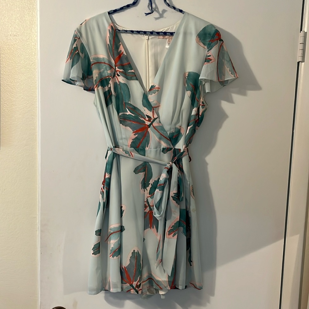Botanical print romper from Anthropologie